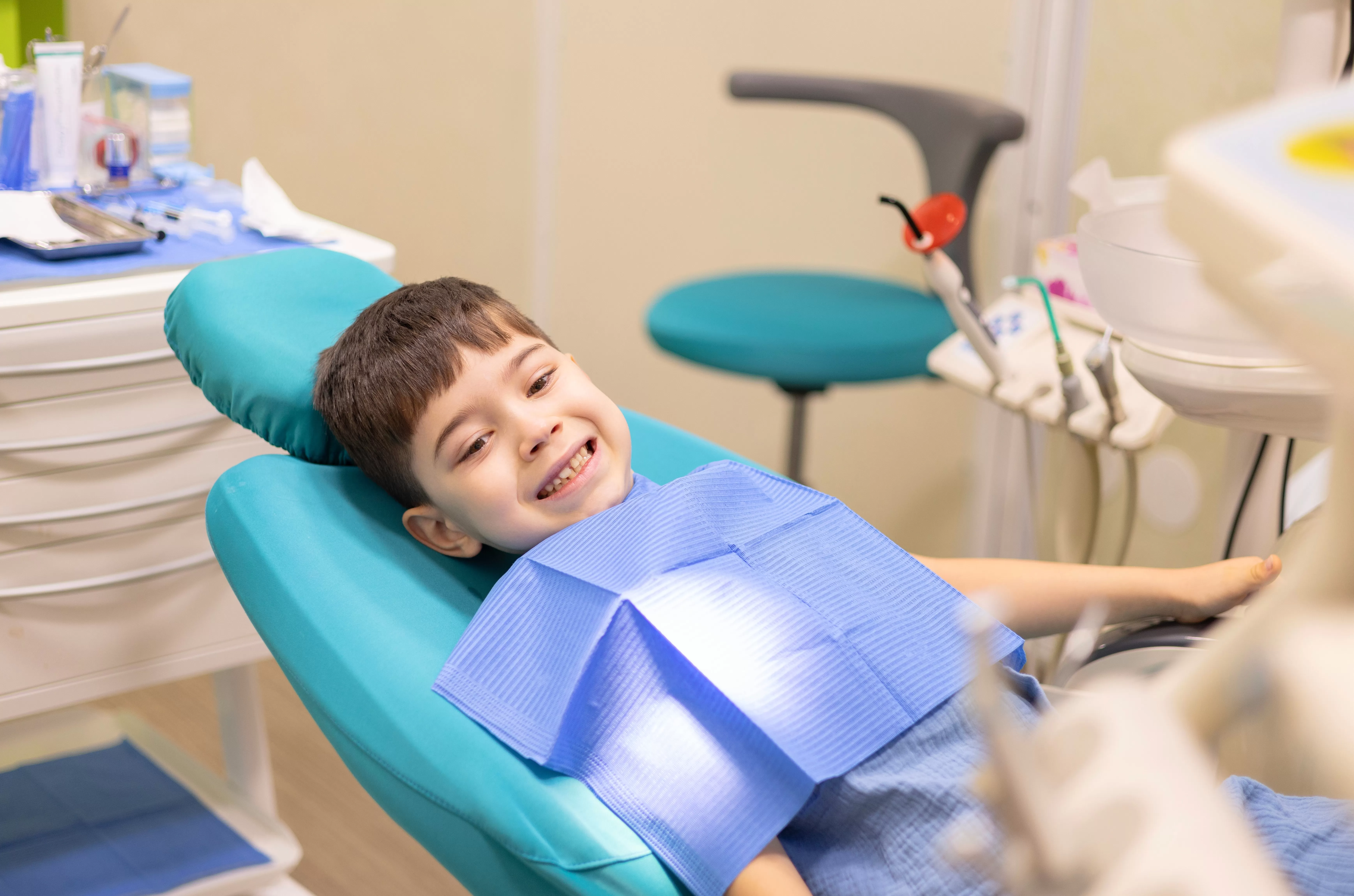 boy at dentist