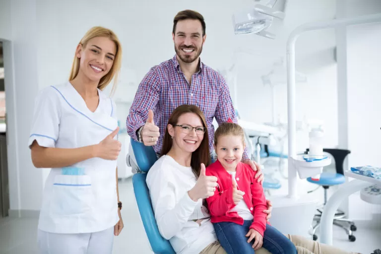 family at dentist